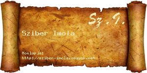 Sziber Imola névjegykártya
